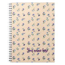 Peachify Pastel Blooms Personalized Notebook