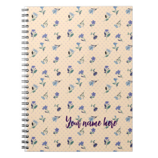 Peachify Pastel Blooms Personalized Notebook