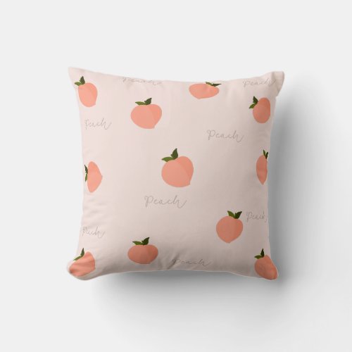 Peachify Peach Throw Pillow