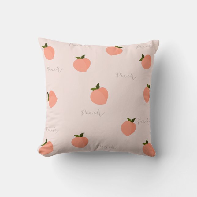 Peachify Peach  Throw Pillow (Front)