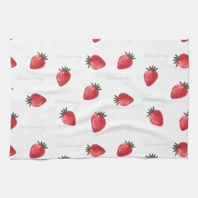 Peachify Strawberry Kitchen Towel (Horizontal)