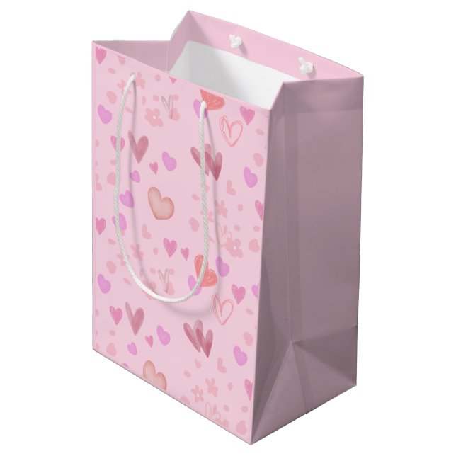 Peachify Sweethearts Medium Gift Bag (Back Angled)