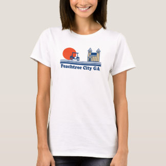 Peachtree City GA Golf Cart Sunset Pump House T-Shirt