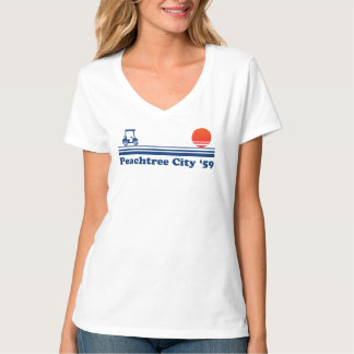 Peachtree City Georgia Lifestyle Golf Cart Sunset T-Shirt
