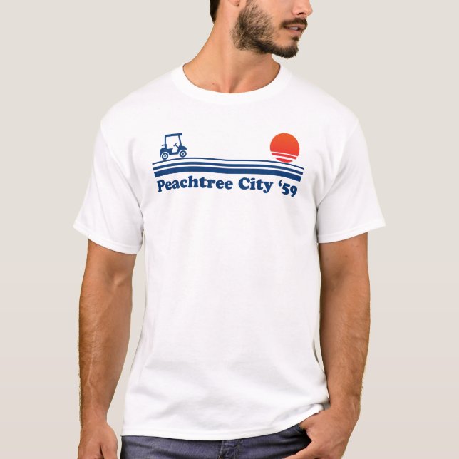 Peachtree City Georgia Lifestyle Golf Cart Sunset T-Shirt (Front)