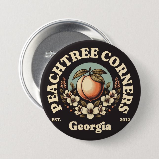 Peachtree Corners, Georgia Button (Front & Back)