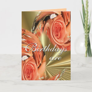 PeachWhirl of Roses--customize-any occasion Card