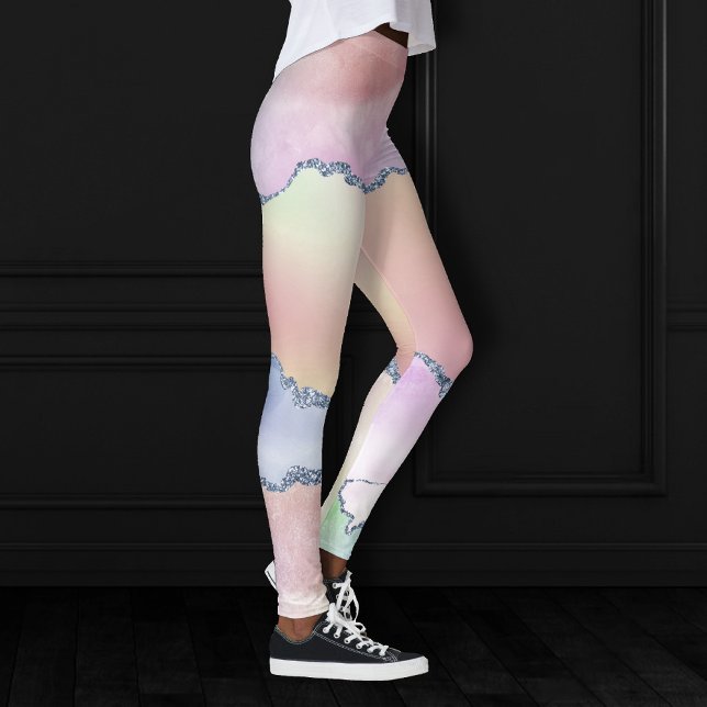 Peachy Agate | Pretty Soft Pastel Watercolor Ombre Leggings (Creator Uploaded)