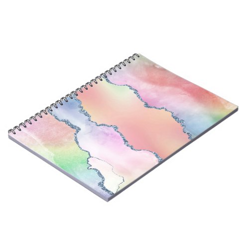 Peachy Agate  Pretty Soft Pastel Watercolor Ombre Notebook