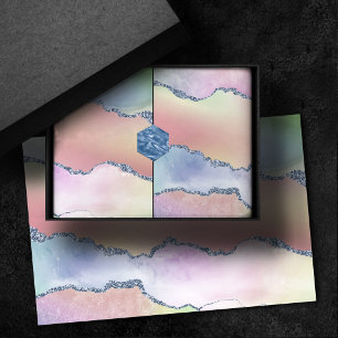 Peachy Agate Pretty Soft Pastel Watercolor Ombre Tissue Paper