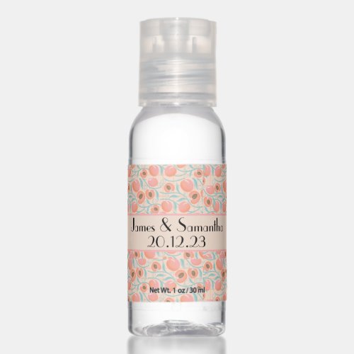 Peachy Blooms Boho Pattern Peach  Hand Sanitizer