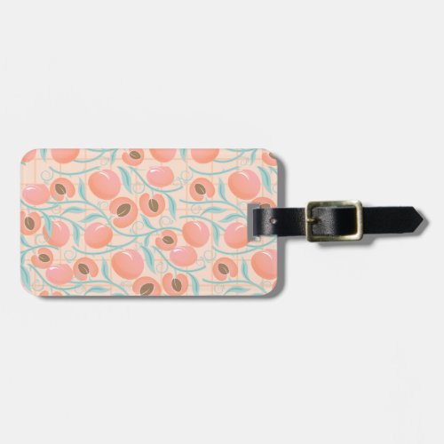 Peachy Blooms Boho Pattern Peach  Luggage Tag