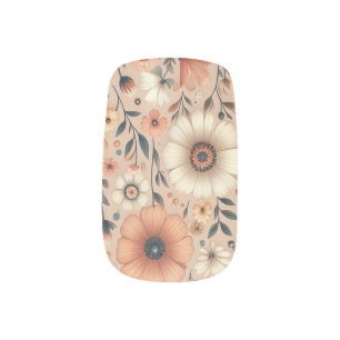 Peachy Blooms Minx Nail Art