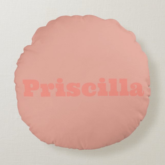 Peachy Comfort Color Round  Pillow (Front)