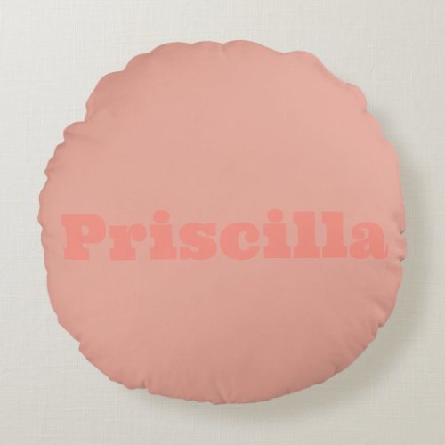 Peachy Comfort Color Round  Round Pillow