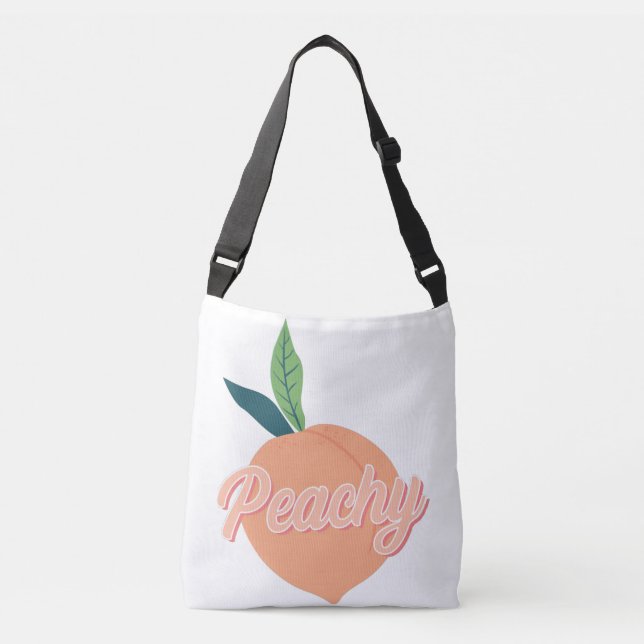 Peachy, cute peach crossbody bag (Front)