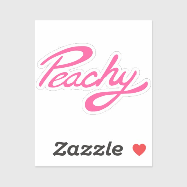 " Peachy " , in pink sticker (Sheet)