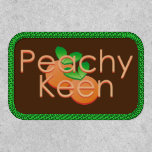 Peachy Keen Retro Boho Green Orange Peaches Patch at Zazzle