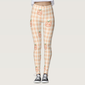 Peachy Micro Gingham Athleisure Leggings