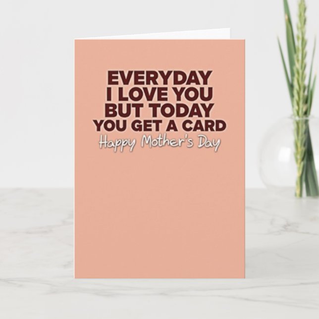 Peachy Mothers Day Message Card (Front)