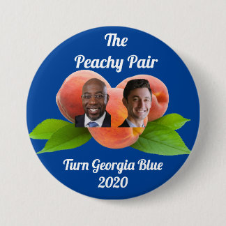 Peachy Pair Georgia 2020 - Senate -Warnock/Ossoff Button