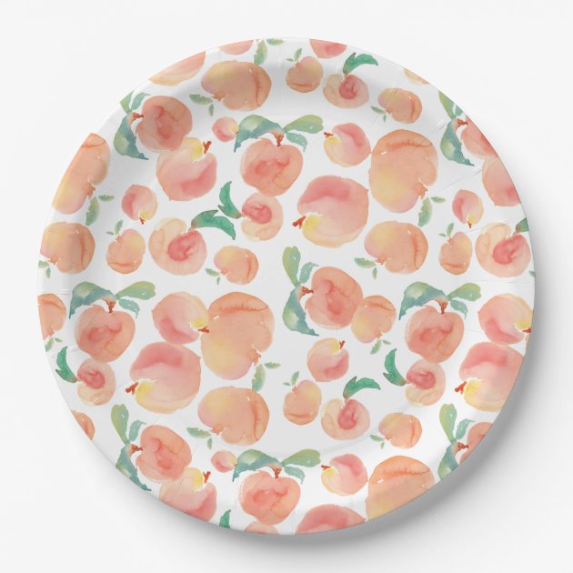 Peachy Paper Plate | Zazzle.com