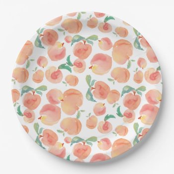 Peachy Paper Plates by Zazzlemm_Cards at Zazzle