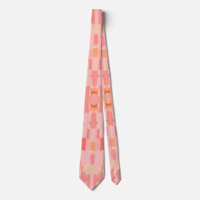 Peachy patterned neck tie (Front)