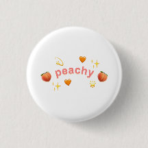 Peachy Pin Badge