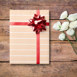 Peachy Pink and White Thin Horizontal Striped Wrapping Paper<br><div class="desc">Pastel Peachy Pink and White Thin Horizontal Striped Wrapping Paper</div>