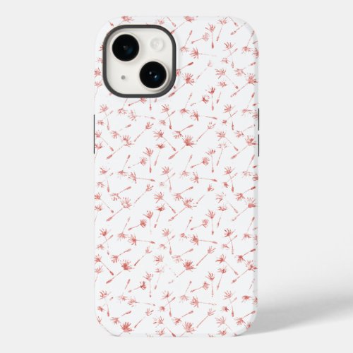 Peachy Pink Blush Floral Glitzy Glitter          Case_Mate iPhone 14 Case