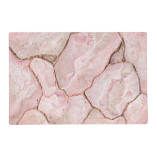 Peachy Pink Geode Kintsugi Girl T Placemat