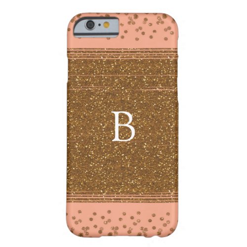 Peachy Pink  Gold Confetti Dots Phone Case