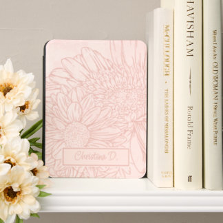 Peachy Pink on Grunge Pink Chrysanthemums Photo Kindle Cover