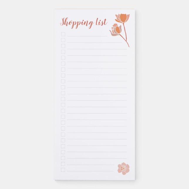 Peachy Pink Oregon Grape Flower Notepad (Front)