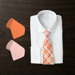 Peachy Pink – pairs w/ Tartan Plaid in Coral... Neck Tie