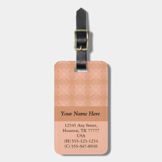 Peachy Pink Pattern Luggage Tag