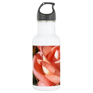 Peachy Pink Rose Stainless Steel Water Bottle