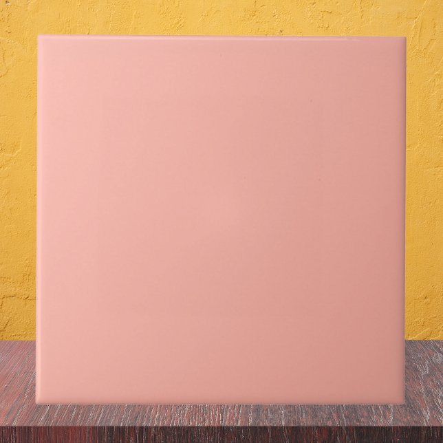 Peachy Pink Solid Color Ceramic Tile (Creator Uploaded)