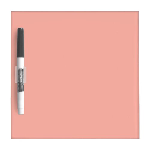 Peachy Pink Solid Color Dry Erase Board