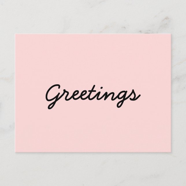 Peachy Pink Yoga Meditation Design Postcard (Front)