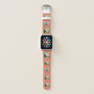  Peachy Plumeria sloth watch band Apple Watch Band