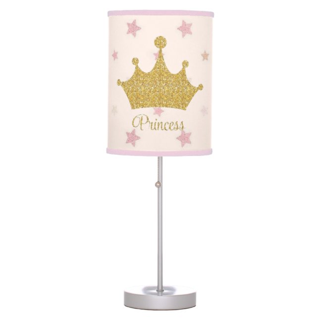 Peachy princess crown baby  table lamp (Front)