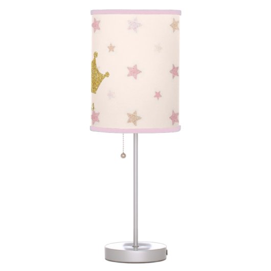 Peachy princess crown baby table lamp (Right)