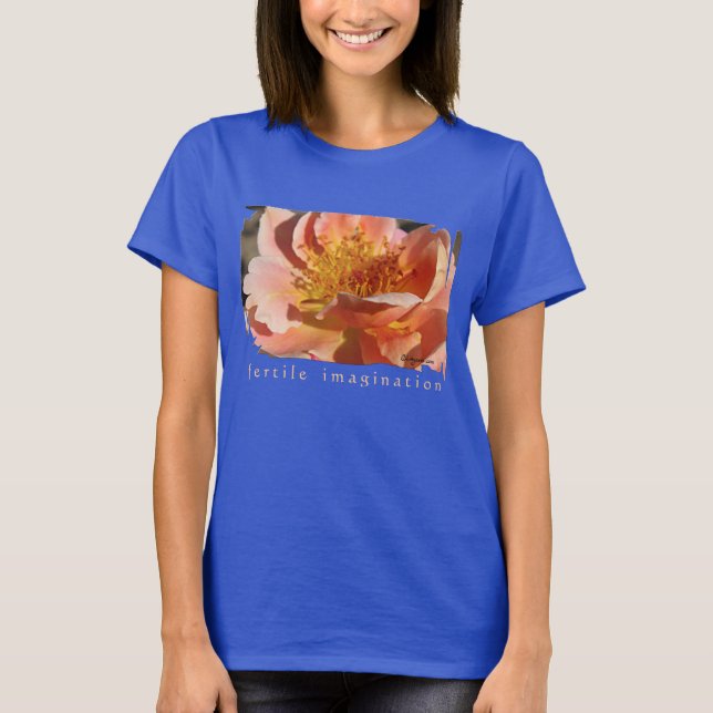 Peachy Rose Petals T-shirt (Front)