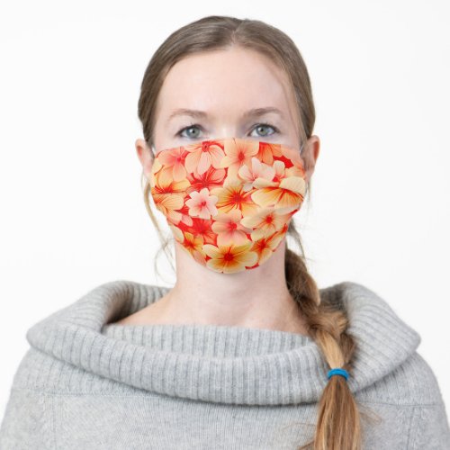 Peachy Spring Blossom Bloom Adult Cloth Face Mask