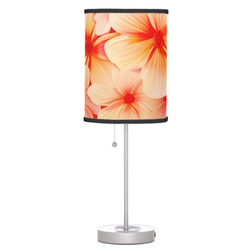 Peachy Spring Blossom Bloom Table Lamp