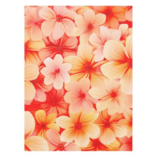 Peachy Spring Blossom Bloom Tablecloth