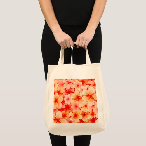 Peachy Spring Blossom Bloom Tote Bag