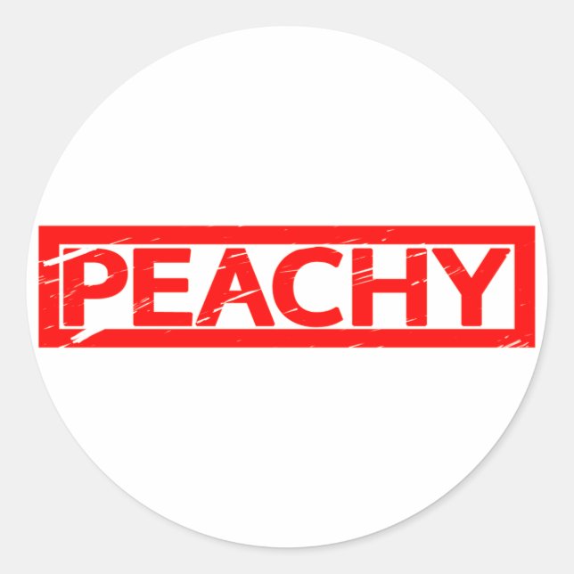 Peachy Stamp Classic Round Sticker (Front)